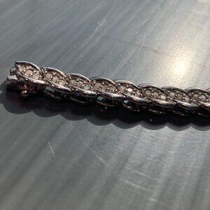 Diamond and sterling tennis bracelet